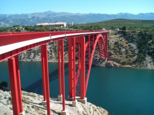Die Maslenica-Brücke auf der Adria Magistrale