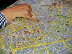 Routenplanung mit Hilfe einer Landkarte
