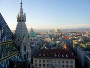 Blick vom Stephansdom auf die Wiener Altstadt